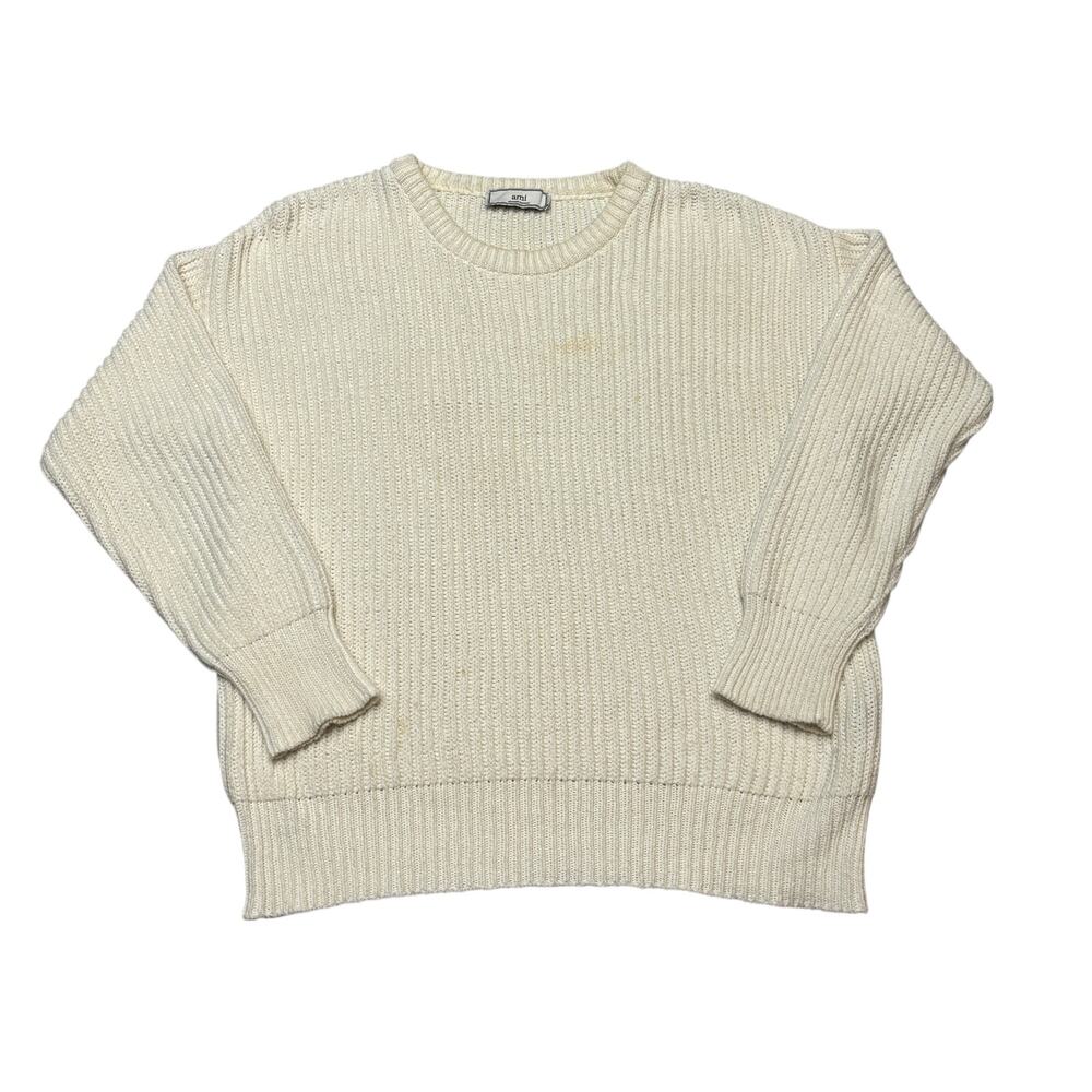 AMI Alexandre Mattiussi Rib Knit Crewneck Sweater Men's XS Minimalist